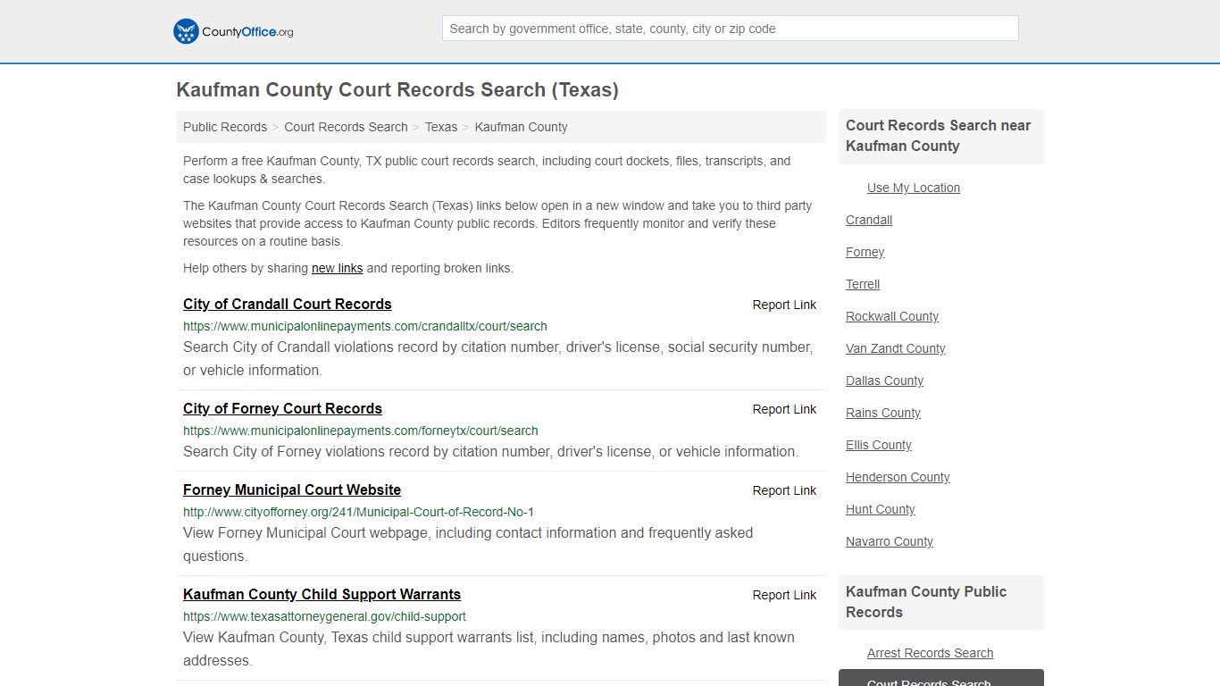 Court Records Search - Kaufman County, TX (Adoptions ...